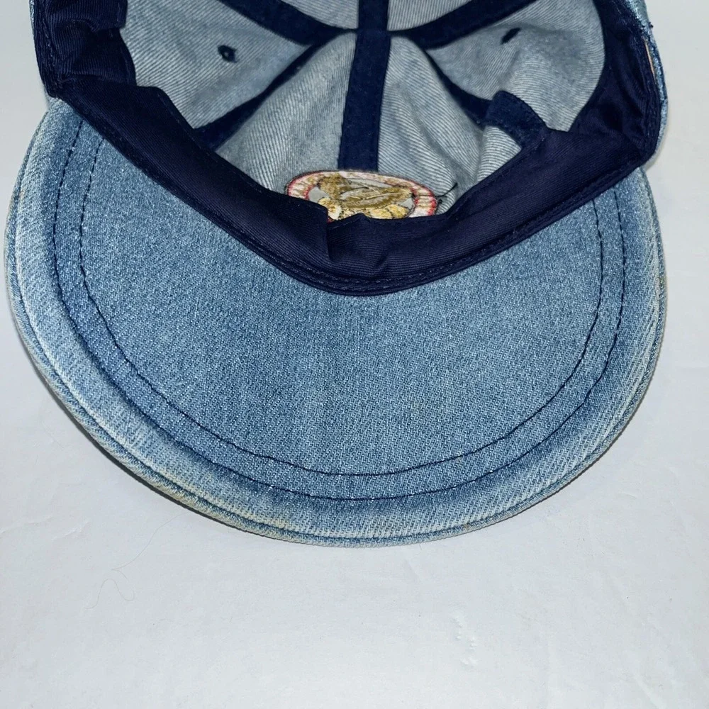 Vintage Luna Pier The Great American Teddy Bear Denim Adjustable Cap‎ Hat